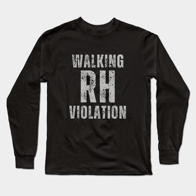 Walking Hr Violation White Long Sleeve T-Shirt by designshopp